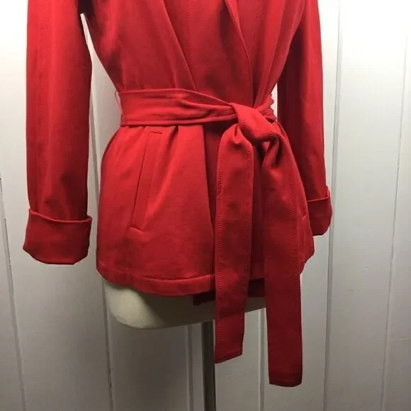 ‎Pendleton Red Tie Waist Modal Wool Jacket MP - Picture 3 of 11